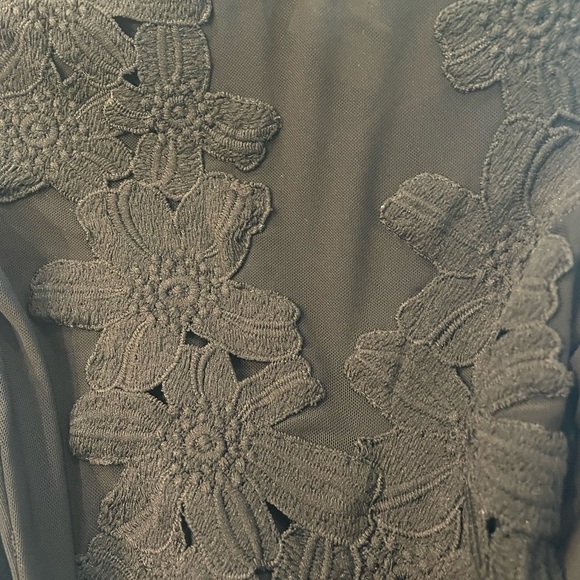 Haute Monde Floral Mesh Bodysuit Black M - Picture 6 of 9